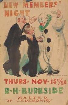 New Members Night [likely at The Lambs Club], c1928-11-15. Creator: James Montgomery Flagg