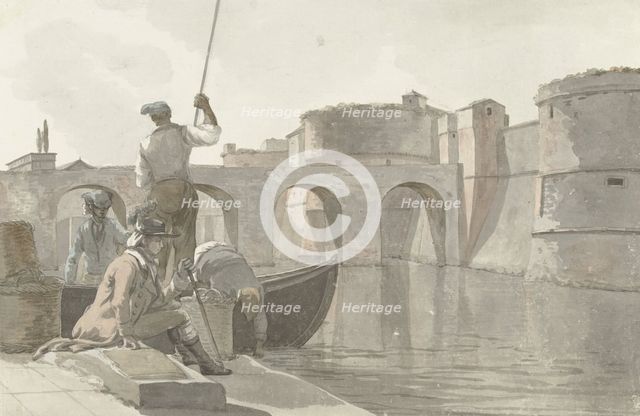 New moat of the fortifications in Taranto, 1778. Creator: Louis Ducros.