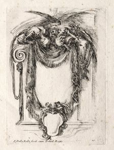 New Model for a Cartouche, 1647. Creator: Stefano Della Bella (Italian, 1610-1664)