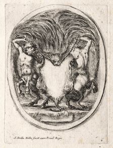 New Model for a Cartouche, 1647. Creator: Stefano Della Bella (Italian, 1610-1664)