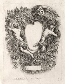 New Model for a Cartouche, 1647. Creator: Stefano Della Bella (Italian, 1610-1664)