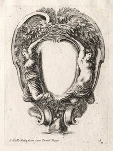 New Model for a Cartouche, 1647. Creator: Stefano Della Bella (Italian, 1610-1664)
