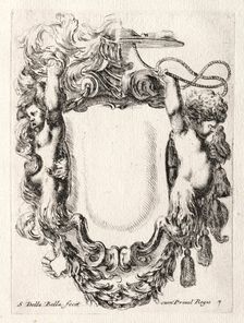 New Model for a Cartouche, 1647. Creator: Stefano Della Bella (Italian, 1610-1664)