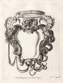 New Model for a Cartouche, 1647. Creator: Stefano Della Bella (Italian, 1610-1664)