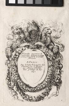New Model for a Cartouche, 1647. Creator: Stefano Della Bella (Italian, 1610-1664)