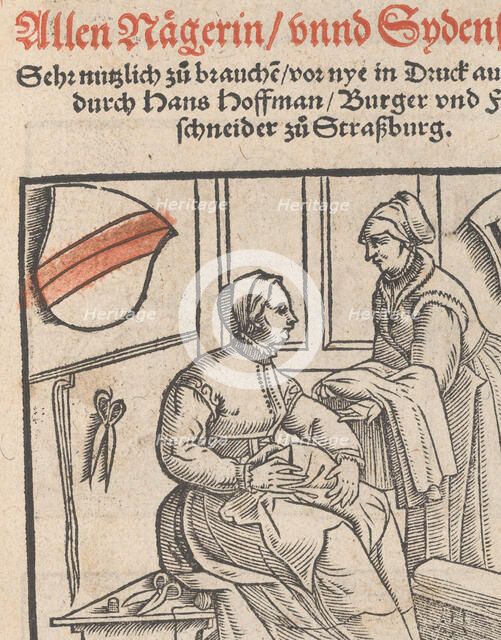 New Modelbüch allen Nägerin u. Sydenstickern (title page, 1r), 1556. Creator: Hans Hoffman.