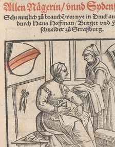 New Modelbüch allen Nägerin u. Sydenstickern (title page, 1r), 1556. Creator: Hans Hoffman