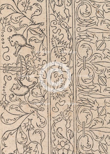 New Modelbüch allen Nägerin u. Sydenstickern (Page 17r), 1556. Creator: Hans Hoffman.