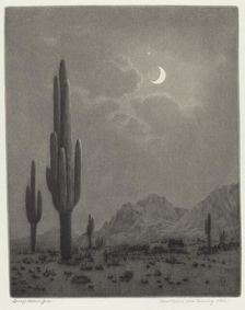 New Moon and Evening Star, c. 1932. Creator: George Elbert Burr