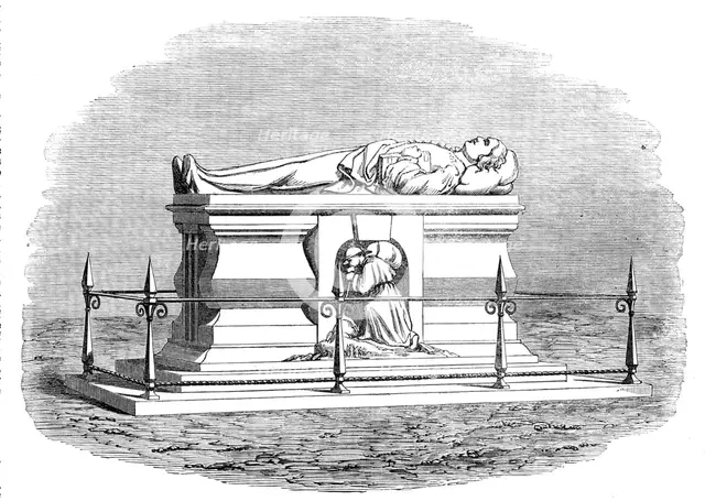 New monument erected over the grave of John Bunyan in Bunhill-Fields Burial-ground, City-Road, 1862. Creator: Unknown.
