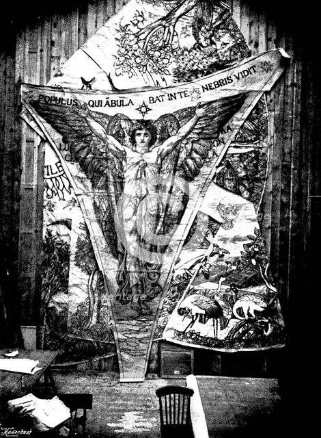 New Mosaics at St. Paul's Cathedral: cartoon of the Angel of the Creation..., 1895. Creator: Frederick Hollyer.