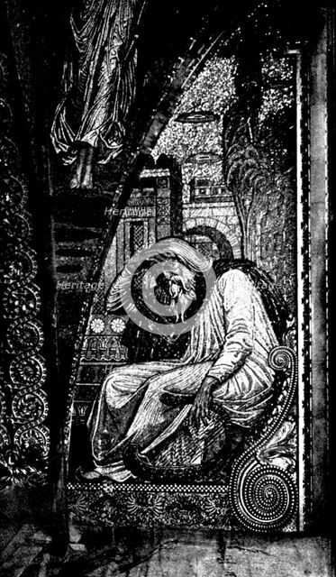 New Mosaics at St. Paul's Cathedral: mosaic of King David, on south side of the Choir, 1895. Creator: Frederick Hollyer.
