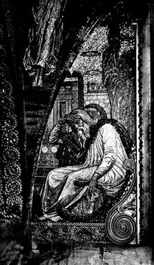 New Mosaics at St. Paul's Cathedral: mosaic of King David, on south side of the Choir, 1895. Creator: Frederick Hollyer