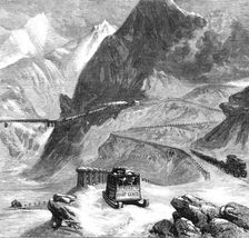 New overland route to India: Mont Cenis Railway - L'Echelle du Diable, 1869. Creator: Unknown