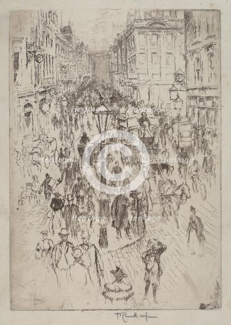 New Oxford Street, London, 1893. Creator: Joseph Pennell.