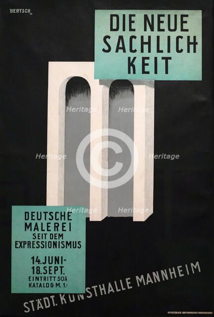 New Objectivity. German Painting Since Expressionism, 1925. Creator: Bertsch, Karl (1873-1933).