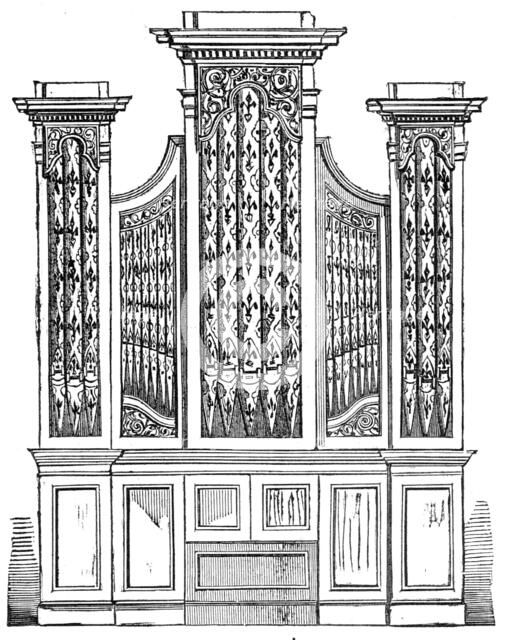 New Organ for Archbishop Tenison's Chapel, Regent-Street, 1856.  Creator: Unknown.