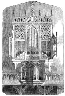New Organ in the Restored Abbey Church, Sherborne, Dorset, 1856. Creator: Unknown