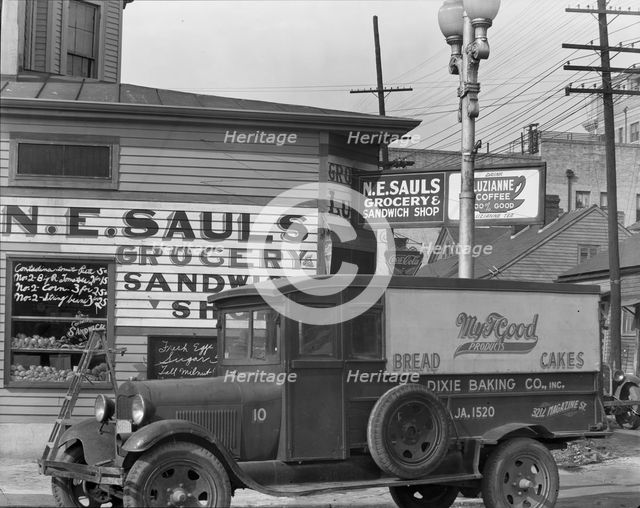 New Orleans street corner, Louisiana, 1936. Creator: Walker Evans.