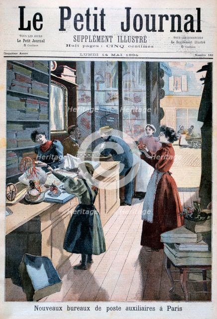 New auxiliary post offices, Paris, 1894. Artist: Unknown