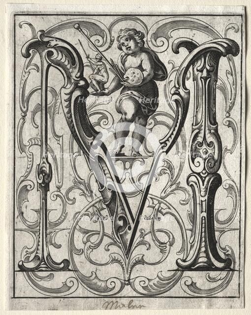 New ABC Booklet: M, 1627. Creator: Lucas Kilian (German, 1579-1637).