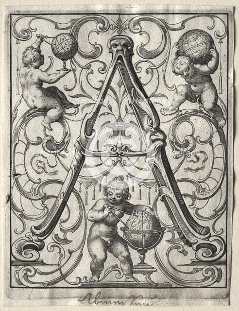 New ABC Booklet: A, 1627. Creator: Lucas Kilian (German, 1579-1637).