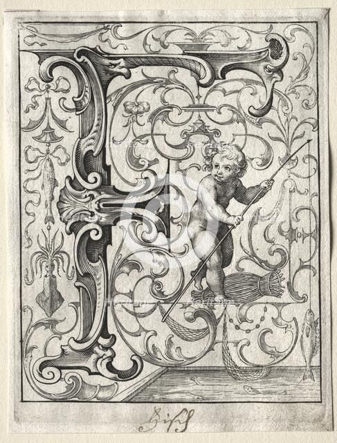 New ABC Booklet: F, 1627. Creator: Lucas Kilian (German, 1579-1637).