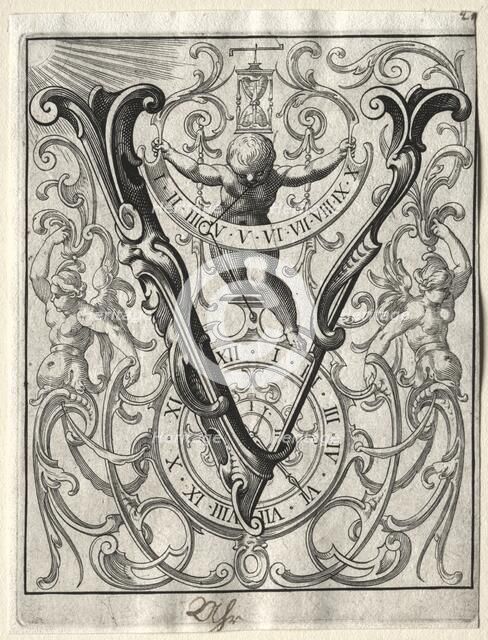 New ABC Booklet: V, 1627. Creator: Lucas Kilian (German, 1579-1637).