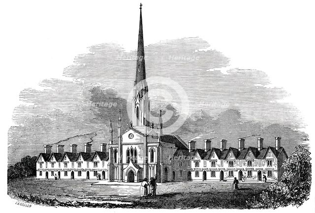 New Alms-houses at Northfleet, 1844. Creator: Unknown.