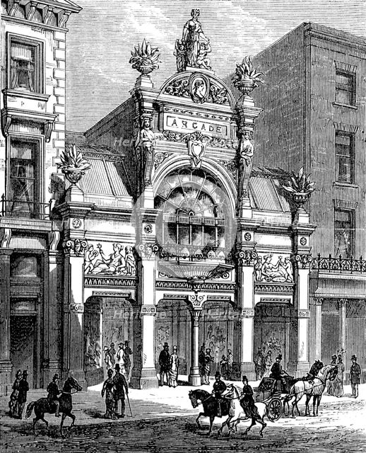 New arcade, Old Bond-Street: exterior, 1880. Creator: Unknown.
