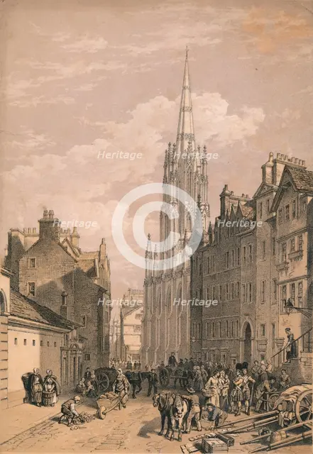 'New Assembly Hall, Edinburgh', c1875. Artist: Thomas Picken.