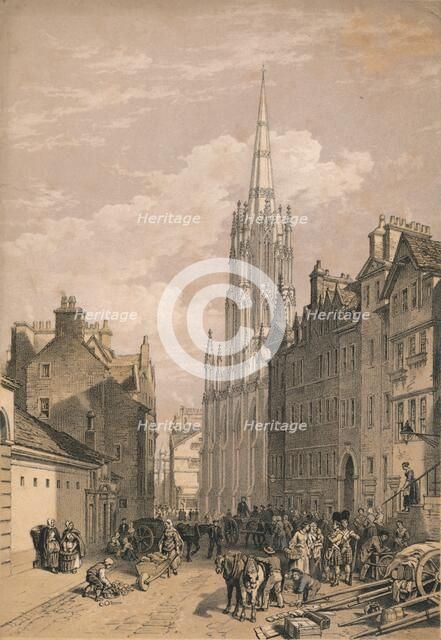 'New Assembly Hall, Edinburgh', c1875. Artist: Thomas Picken.