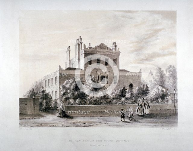 New asylum for infant orphans at Stamford Hill, Stoke Newington, London, c1846. Artist: JT Balcombe