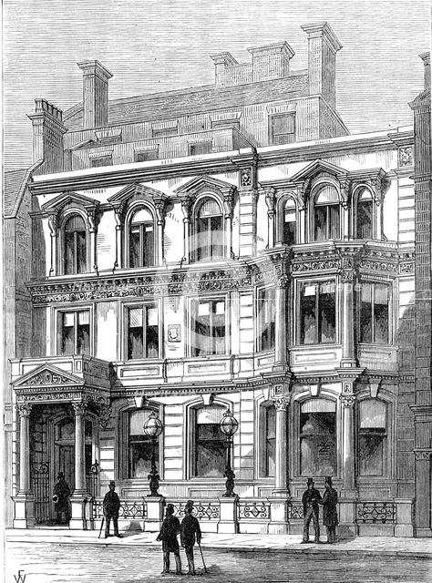 New building of the City Carlton Club, 1880. Creator: Unknown.
