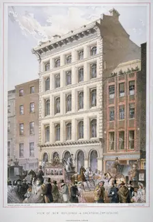 New buildings in Cheapside (nos 107 and 108), City of London, 1860. Artist: Robert Dudley