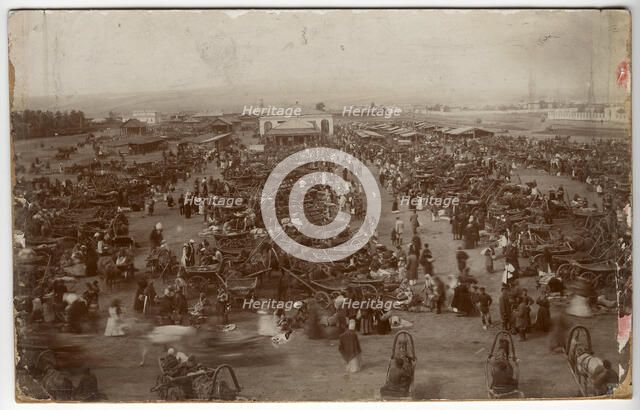 New Bazaar Square at the height of trade, 1865. Creator: Unknown.