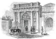 New Betting Room, Newmarket, 1845. Creator: Unknown