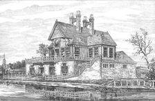 New Boat House, Oxford, 1880. Artist: WSW