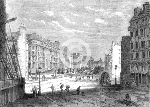 New Boulevard Malesherbes, looking towards the Madeleine, 1861. Creator: Unknown.