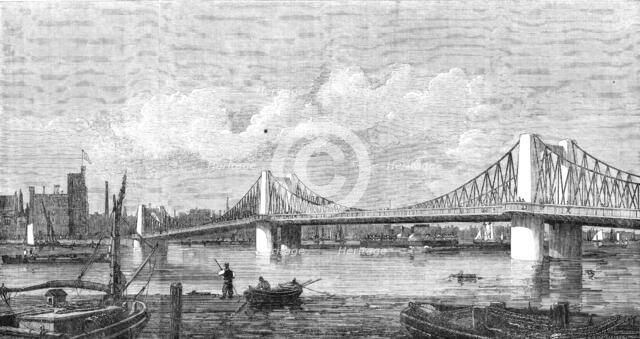 New bridge at Lambeth, 1862. Creator: Unknown.