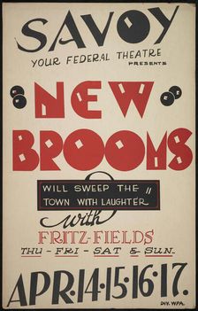 New Brooms, San Diego, 1938. Creator: Unknown