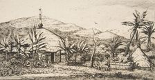 New Caledonia: Large native hut on the road from Balade to Puebo, 1845, 1863. Creator: Charles Meryon