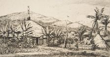 New Caledonia: Large native hut on the road from Balade to Puebo, 1845, 1863. Creator: Charles Meryon