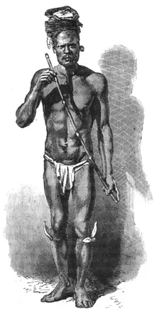 New Caledonian Flute Player; Some Account of New Caledonia 1875. Creator: Unknown