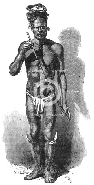 'New Caledonian Flute Player; Some Account of New Caledonia', 1875. Creator: Unknown.