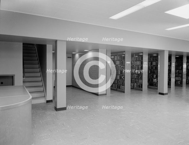 New Canaan Public Library, New Canaan, Connecticut, 1953. Creator: Gottscho-Schleisner, Inc.