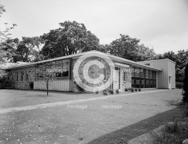 New Canaan Public Library, New Canaan, Connecticut, 1953. Creator: Gottscho-Schleisner, Inc.