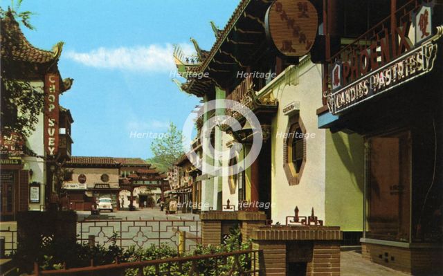 New Chinatown, Los Angeles, California, USA, 1953. Artist: Unknown