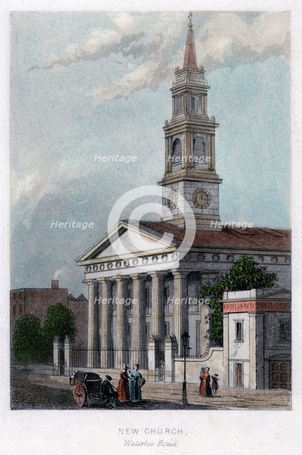 New church, Waterloo Road, London. Artist: Unknown