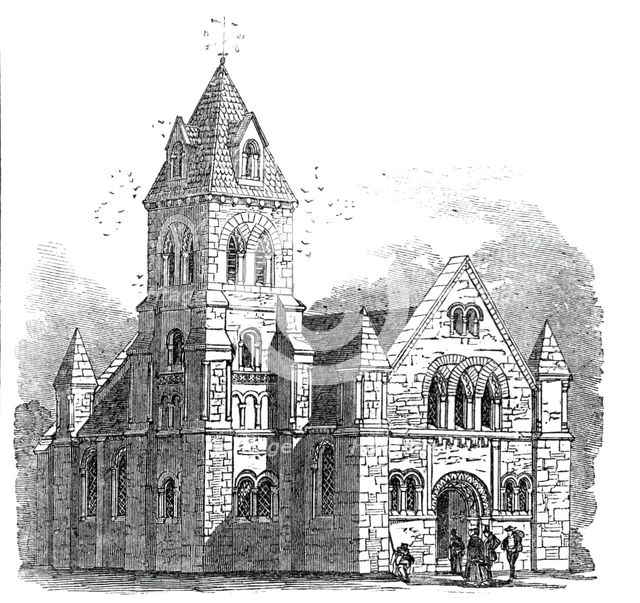 New Church at Llanmyneck, 1844. Creator: Unknown.